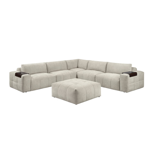 Tidal 6-Piece Modular Sectional with Ottoman