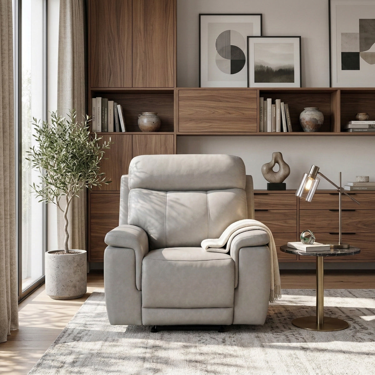 Celestia Power Glider Reclining Chair with Power Headrest