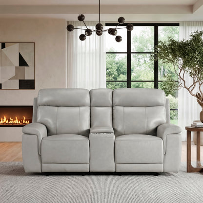 Celestia Power Double Reclining Love Seat with Power Headrest and Center Console