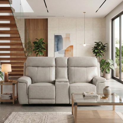 Celestia Power Double Reclining Love Seat with Power Headrest and Center Console