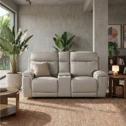 Celestia Power Double Reclining Love Seat with Power Headrest and Center Console