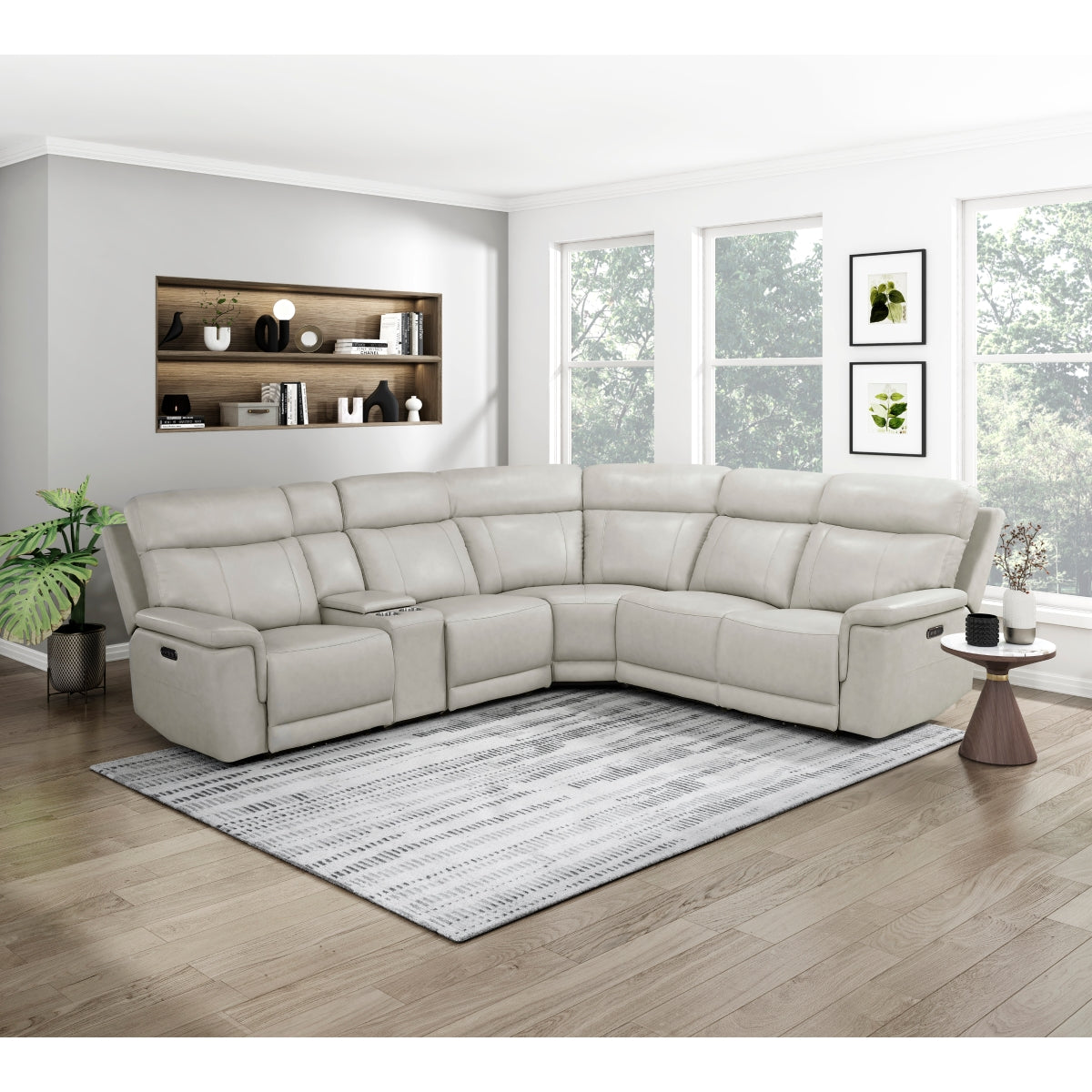 Celestia 6-Piece Modular Power Reclining Sectional with Power Headrests and Charging Ports