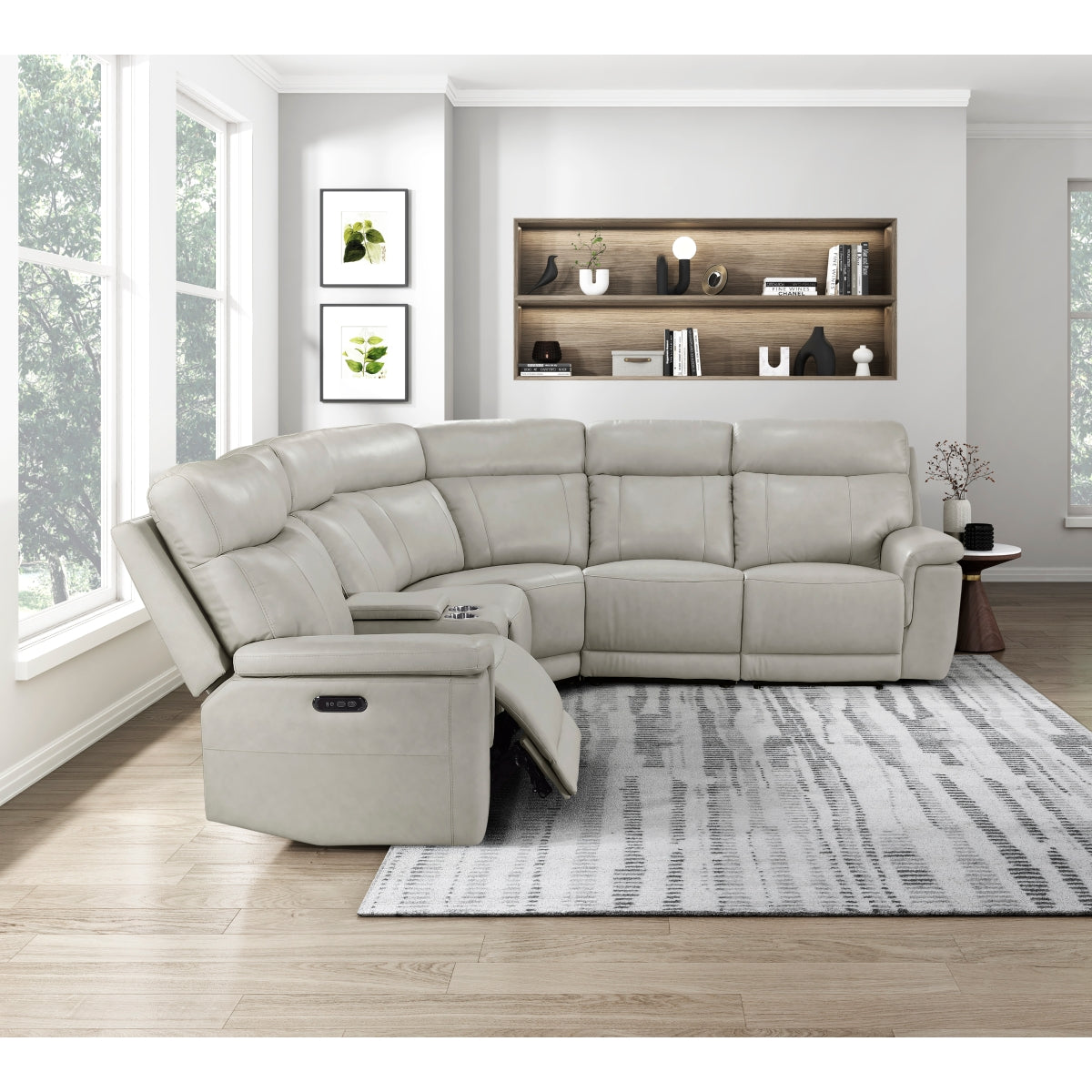 Celestia 6-Piece Modular Power Reclining Sectional with Power Headrests and Charging Ports