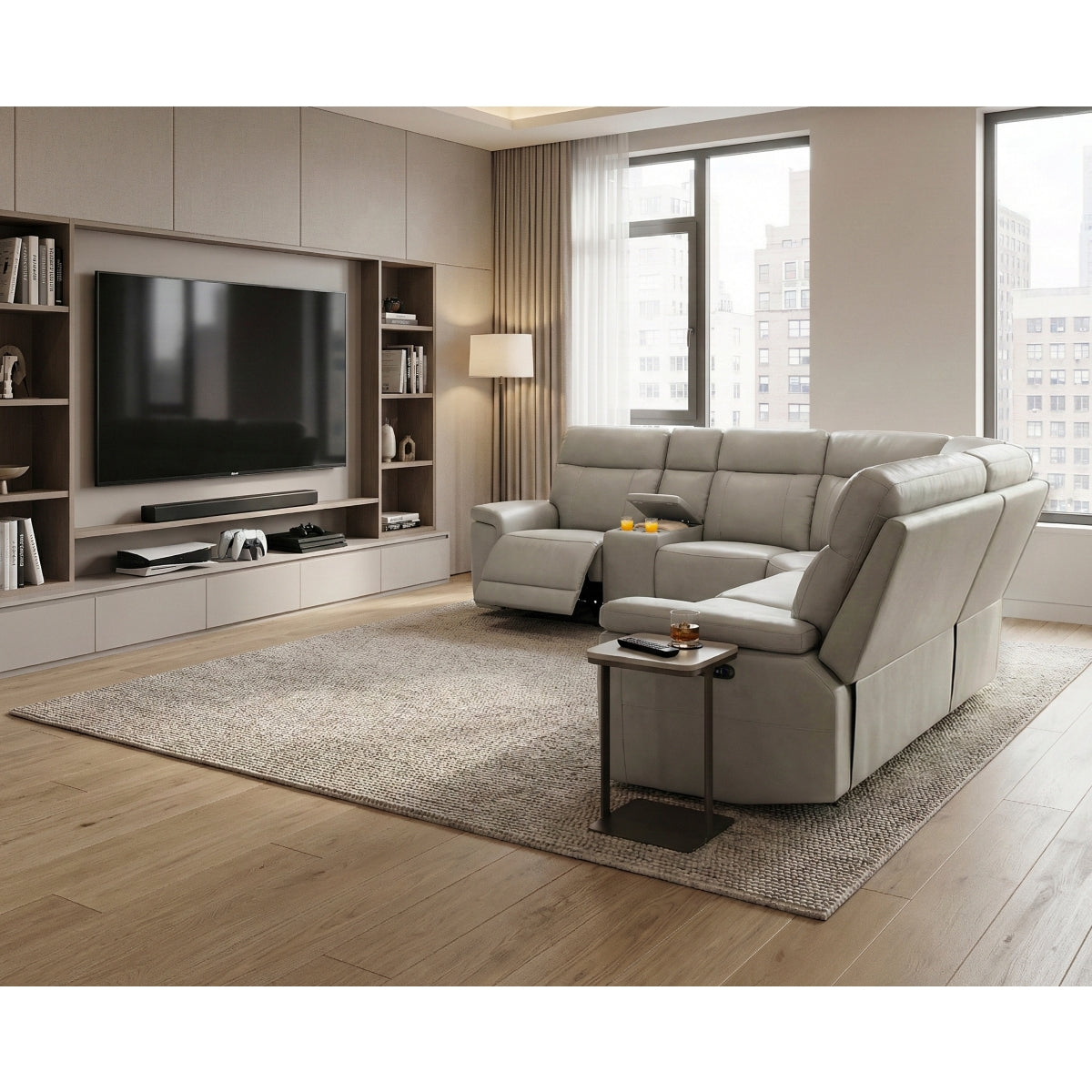Celestia 6-Piece Modular Power Reclining Sectional with Power Headrests and Charging Ports