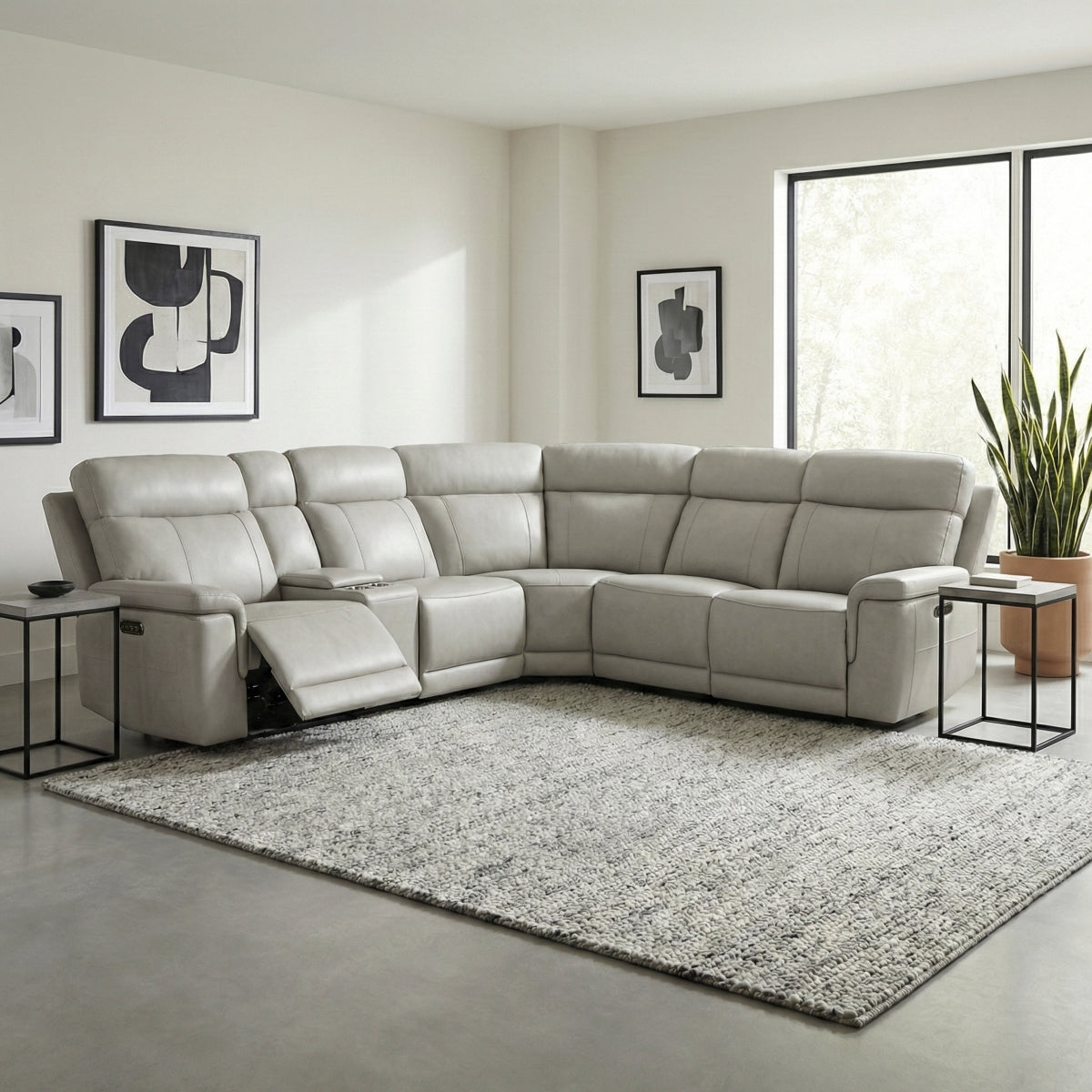 Celestia 6-Piece Modular Power Reclining Sectional with Power Headrests and Charging Ports