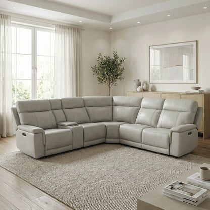 Celestia 6-Piece Modular Power Reclining Sectional with Power Headrests and Charging Ports