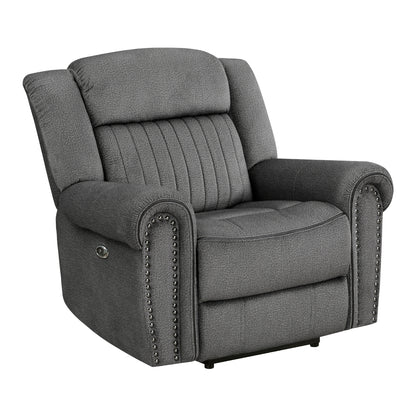 Brennen Power Reclining Chair - Charcoal