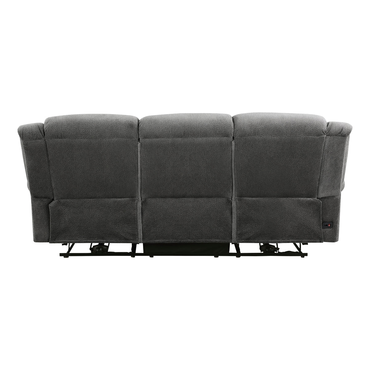 Brennen Power Double Reclining Sofa - Charcoal