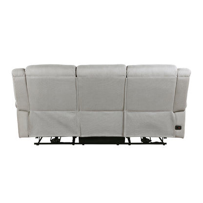 Brennen Power Double Reclining Sofa - Mist