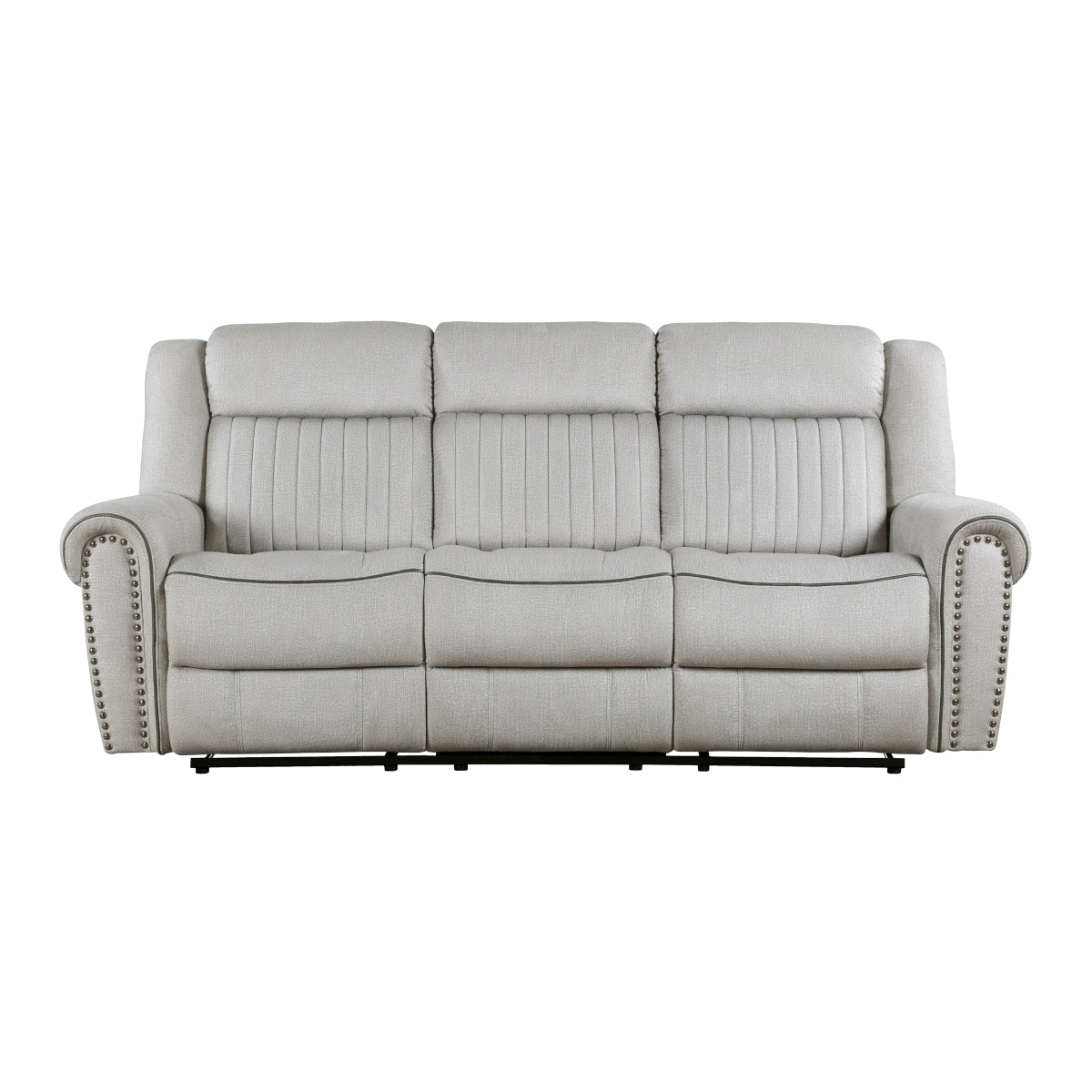Brennen Double Reclining Sofa - Mist