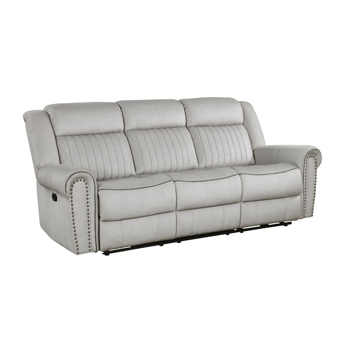 Brennen Double Reclining Sofa - Mist