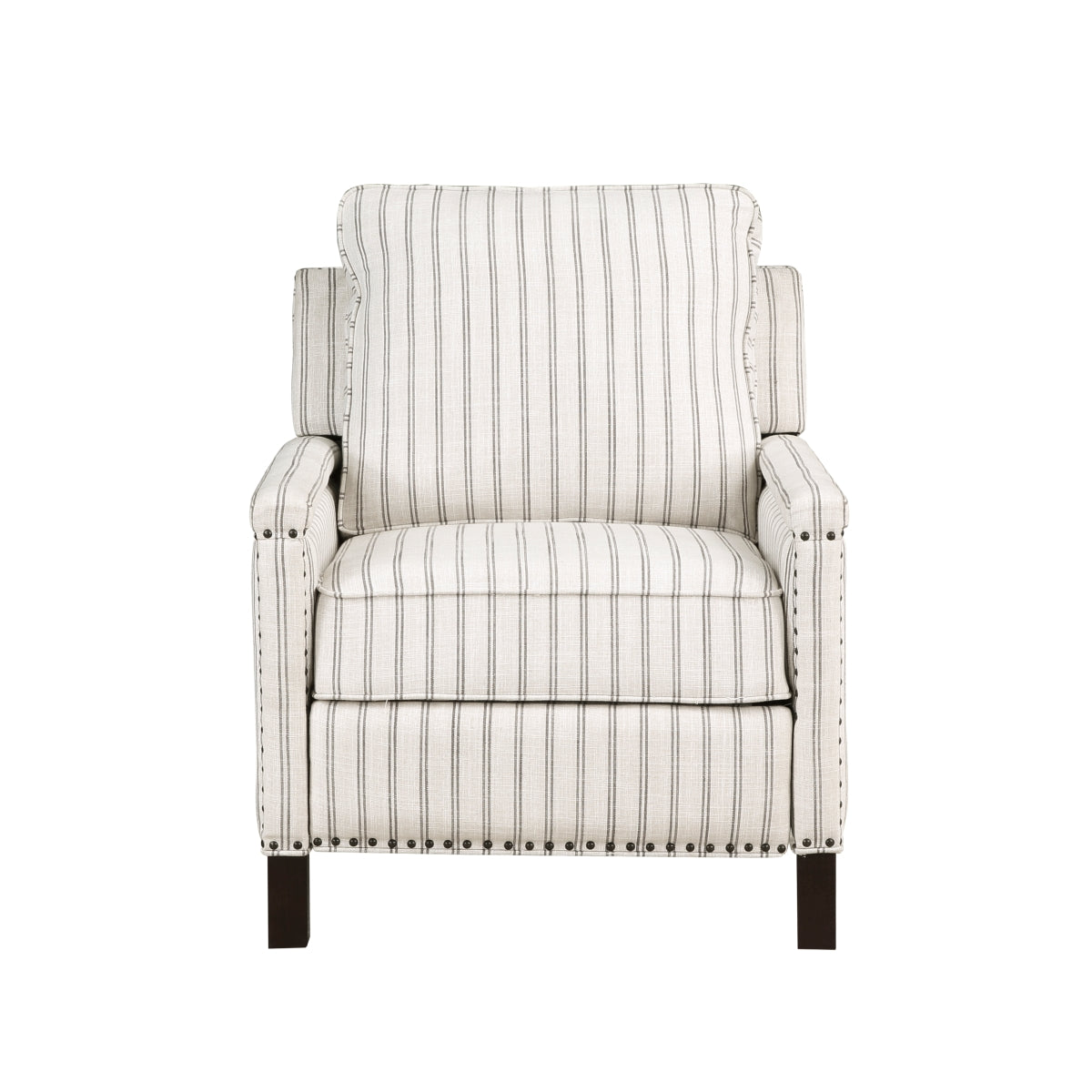 Landrum Push Back Reclining Chair - beige & gray