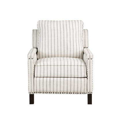Landrum Push Back Reclining Chair - beige & gray