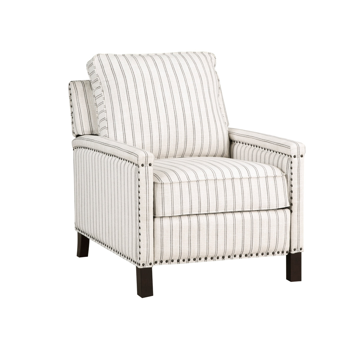 Landrum Push Back Reclining Chair - beige & gray