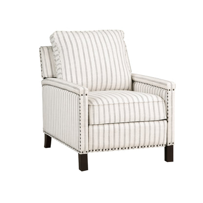 Landrum Push Back Reclining Chair - beige & gray