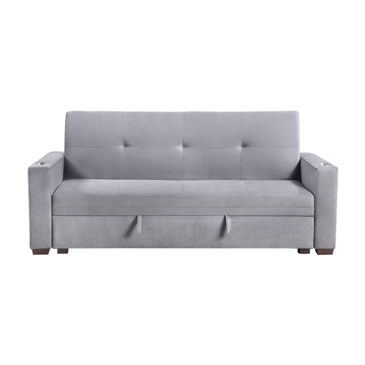 Grady Convertible Sofa Bed with Hidden Storage, Cup Holders and Charging Ports