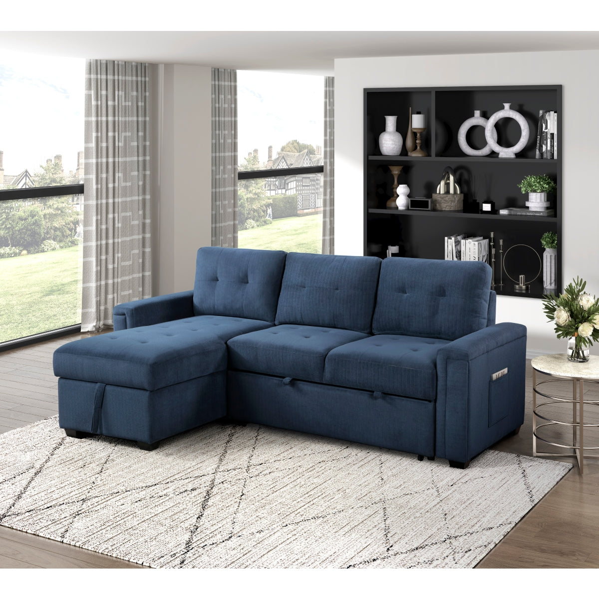 Barbara Reversible Sectional with Hidden Storage and Pull-out Bed