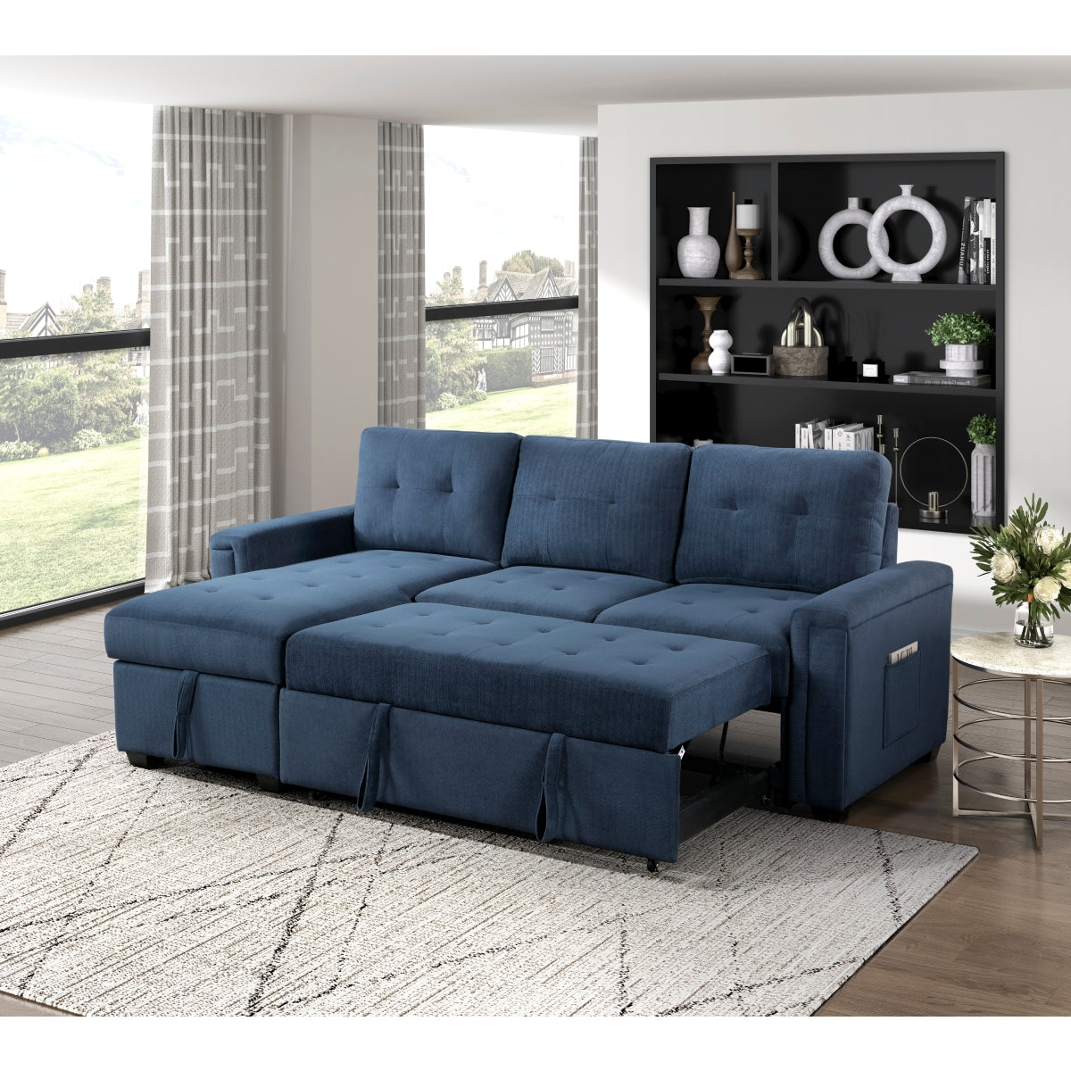 Barbara Reversible Sectional with Hidden Storage and Pull-out Bed