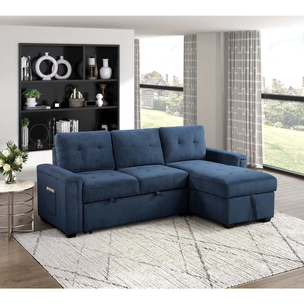 Barbara Reversible Sectional with Hidden Storage and Pull-out Bed