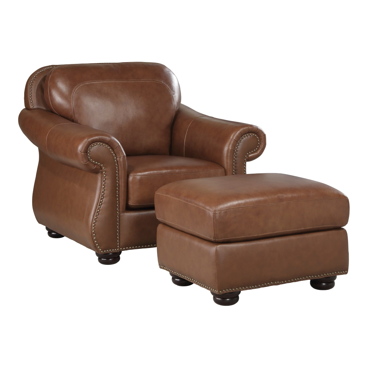 Attleboro Ottoman - Camel brown