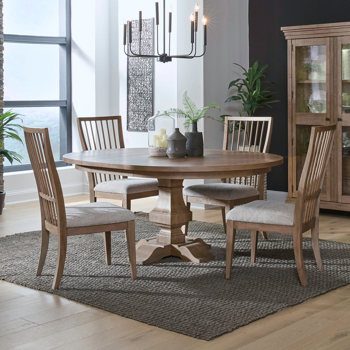 Haven Hills 5 Piece Pedestal Table Set