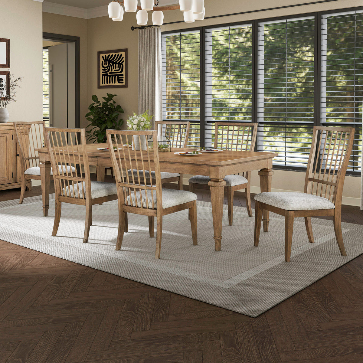Haven Hills 7 Piece Rectangular Table Set