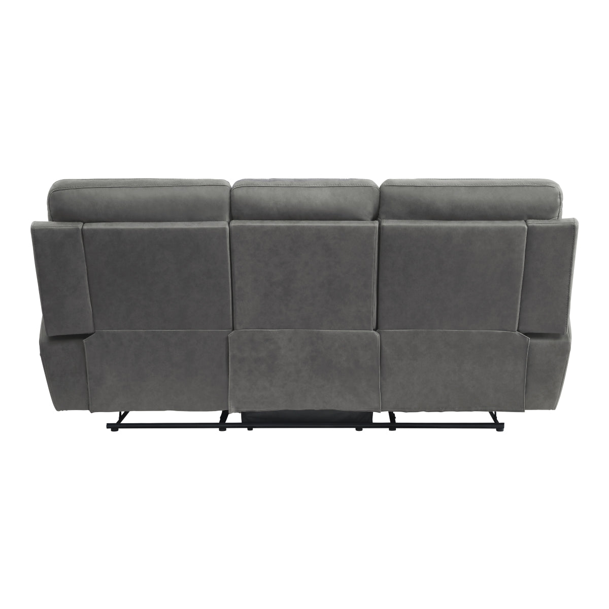 Clifton Double Reclining Sofa with Center Drop-Down Cup Holders - Pewter
