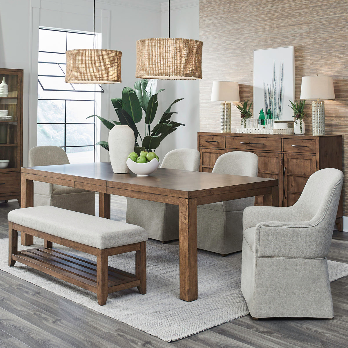 Shaker Lakes 6 Piece Rectangular Table Set