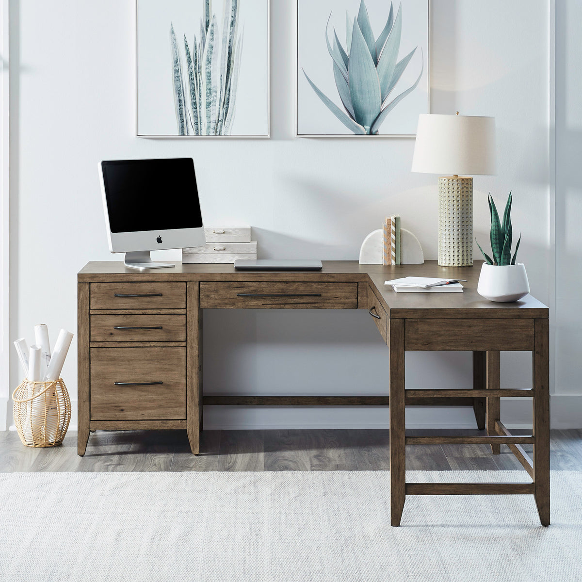 Shaker Lakes L Shaped Desk Set