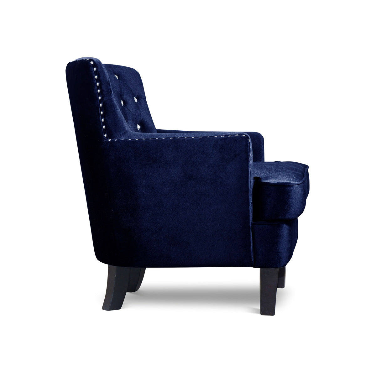 Accent Chair, Blue Velvet