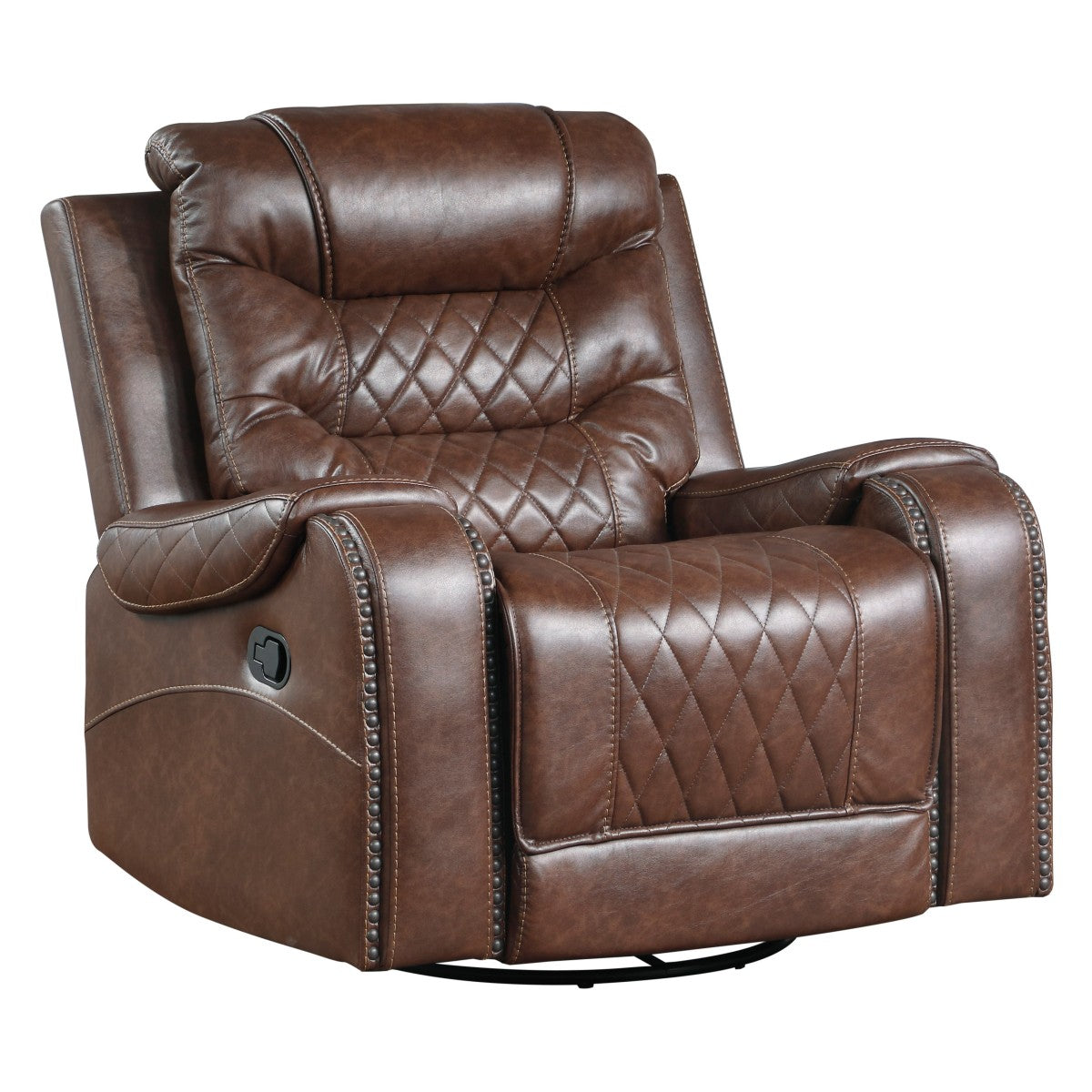 Putnam Swivel Glider Reclining Chair - Brown