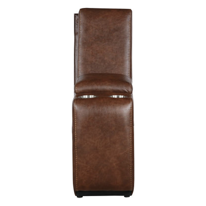 Putnam Console with Receptacles and USB Ports - Brown (front)
