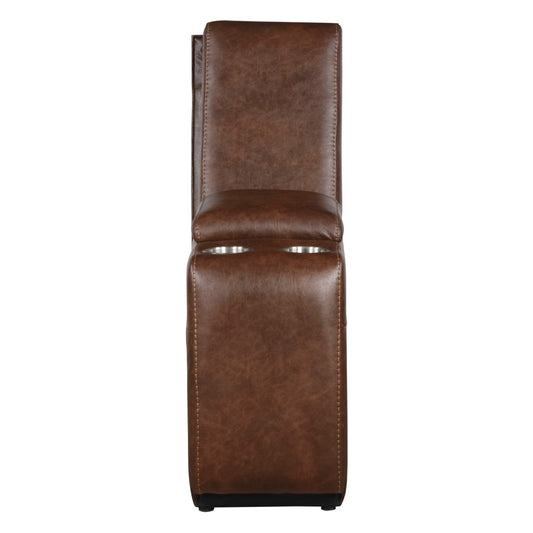 Putnam Console with Receptacles and USB Ports - Brown (front)