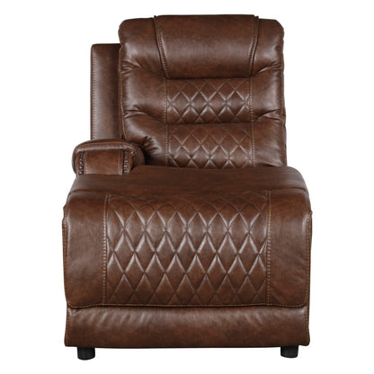 Putnam Power Left Side Reclining Chaise - Brown (front)