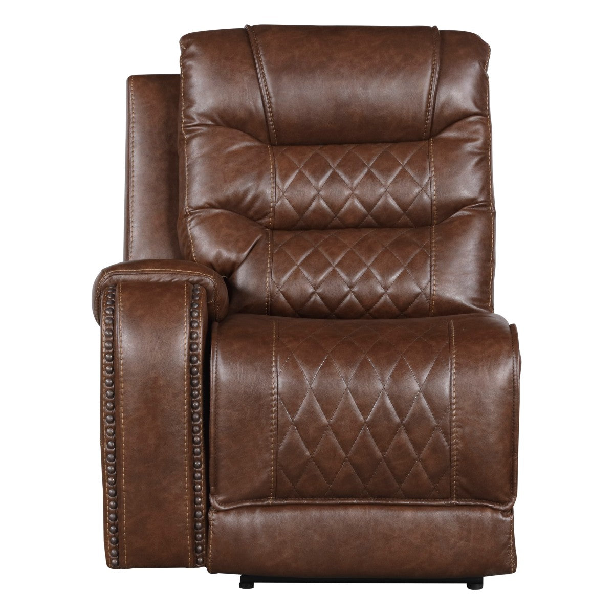 Putnam Power Left Side Reclining Chair - Brown (front)
