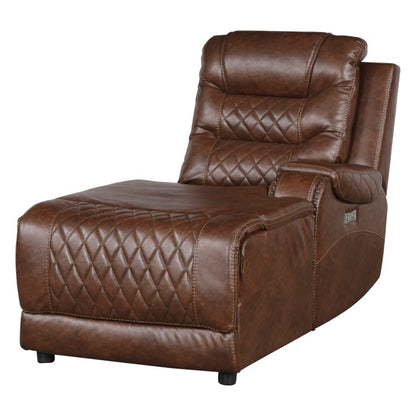 Putnam Power Right Side Reclining Chaise - Brown (side)