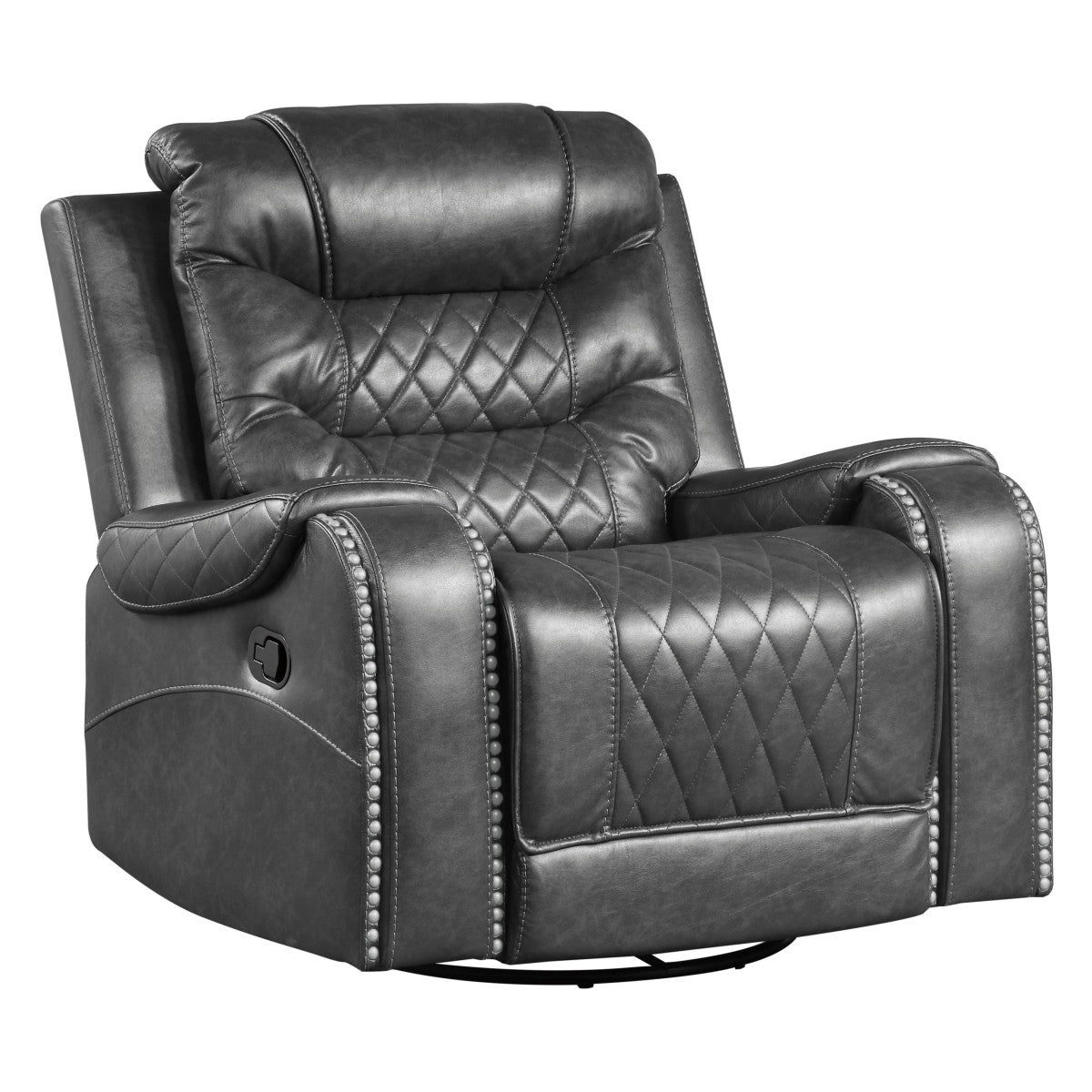 Putnam Swivel Glider Reclining Chair - Gray