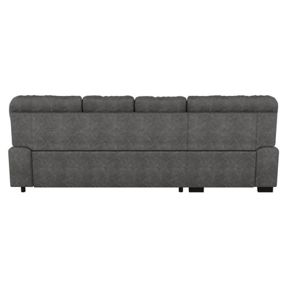 Michigan 2-Piece Sectional with Pull-out Bed and Left Chaise with Hidden Storage