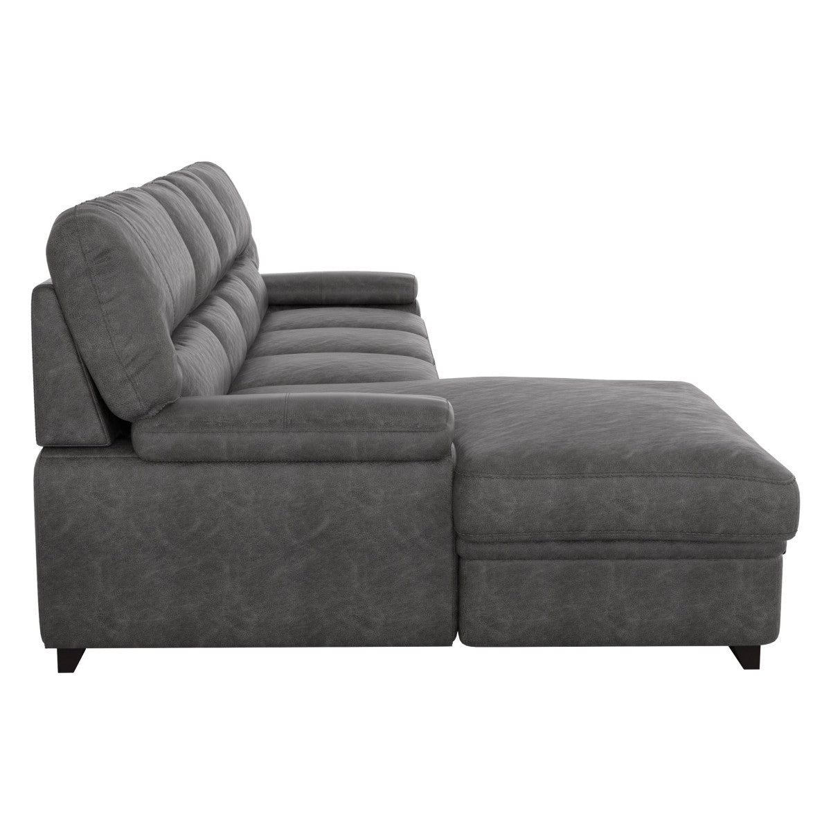 Michigan 2-Piece Sectional with Pull-out Bed and Left Chaise with Hidden Storage