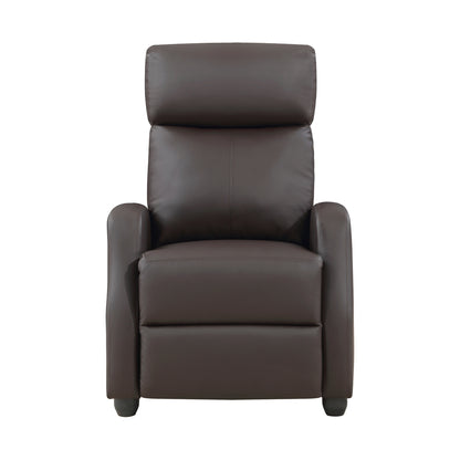 Greenfield Push Back Reclining Chair - Dark brown