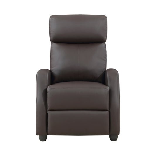 Greenfield Push Back Reclining Chair - Dark brown
