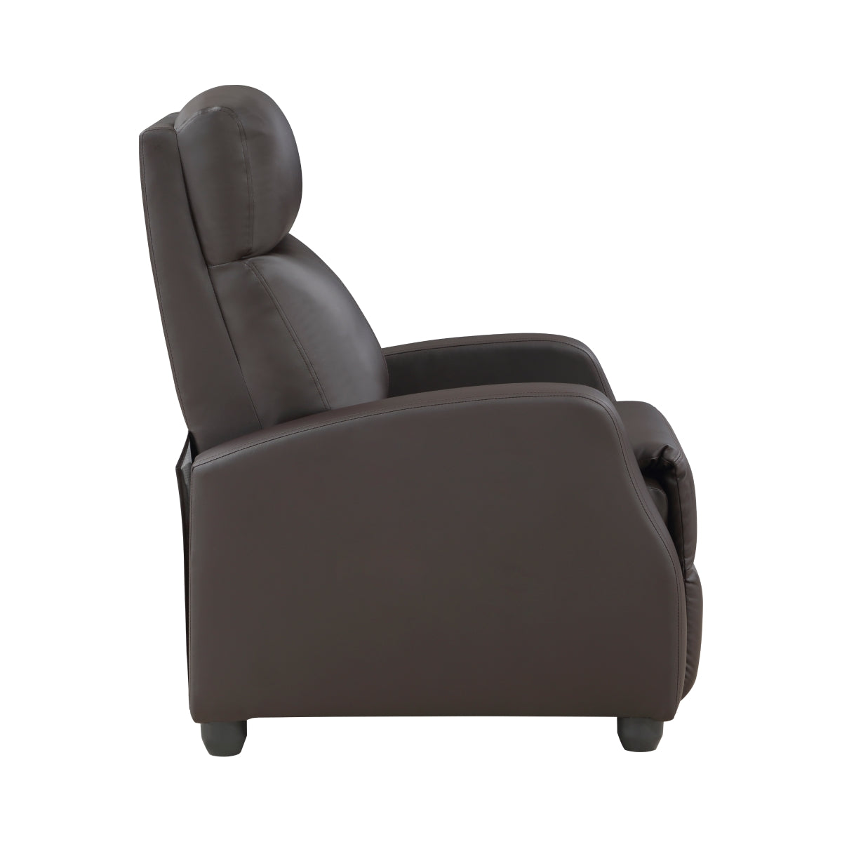 Greenfield Push Back Reclining Chair - Dark brown