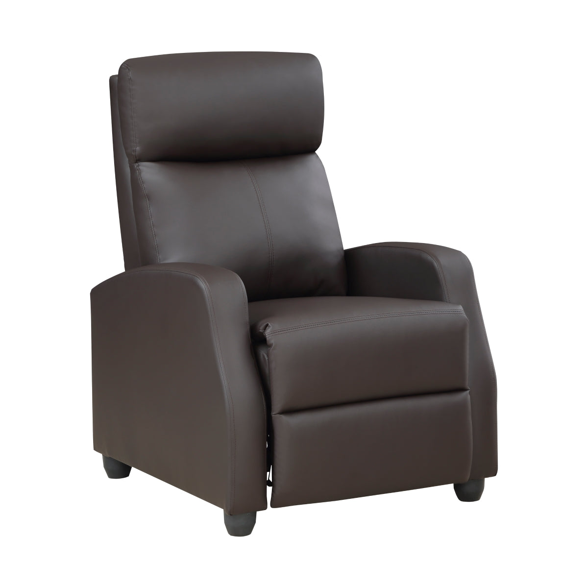 Greenfield Push Back Reclining Chair - Dark brown