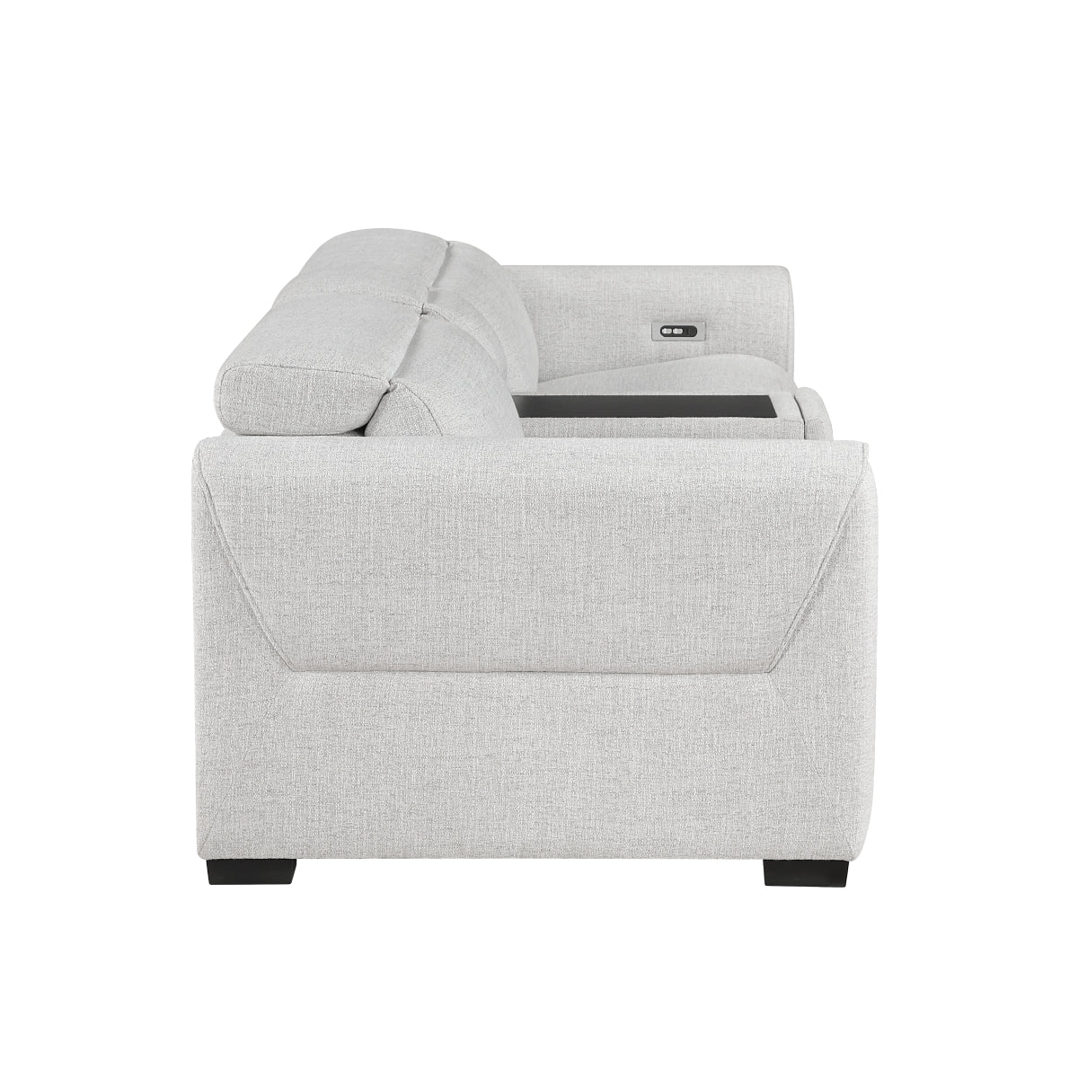 McPherson Power Double Reclining Love Seat with Center Console and Power Headrests, Charging Ports