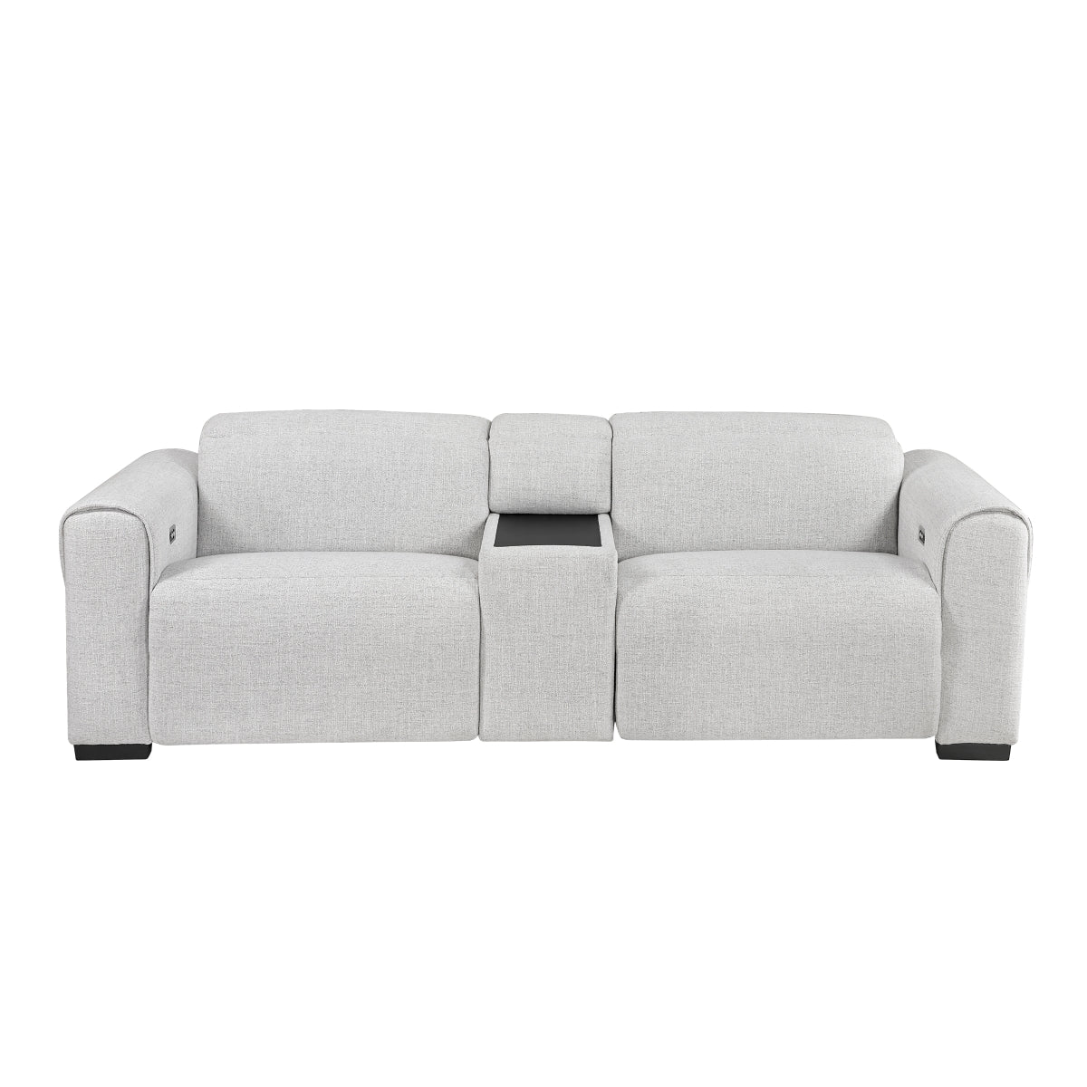 McPherson Power Double Reclining Love Seat with Center Console and Power Headrests, Charging Ports