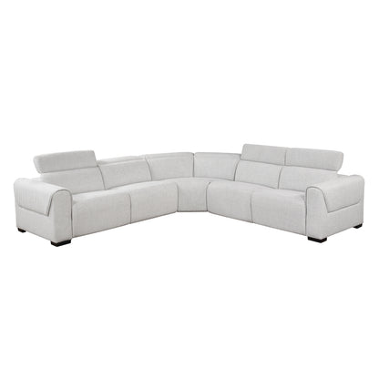 McPherson 5-Piece Modular Power Reclining Sectional with Power Headrests, Charging Ports