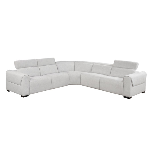 McPherson 5-Piece Modular Power Reclining Sectional with Power Headrests, Charging Ports
