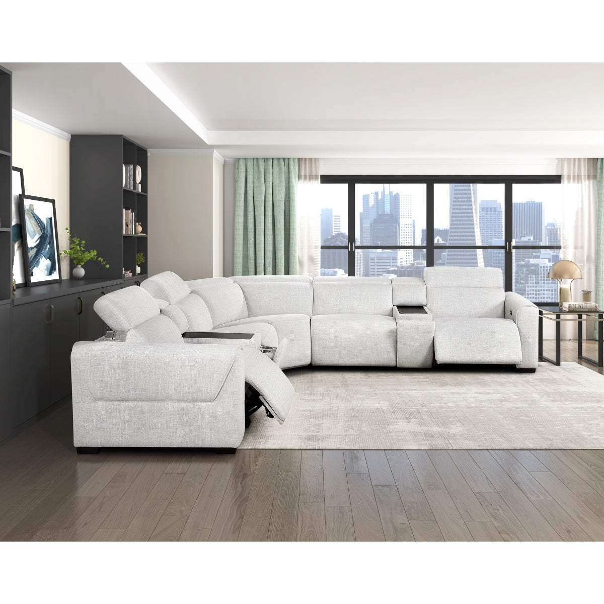 McPherson 7-Piece Modular Power Reclining Sectional with Power Headrests