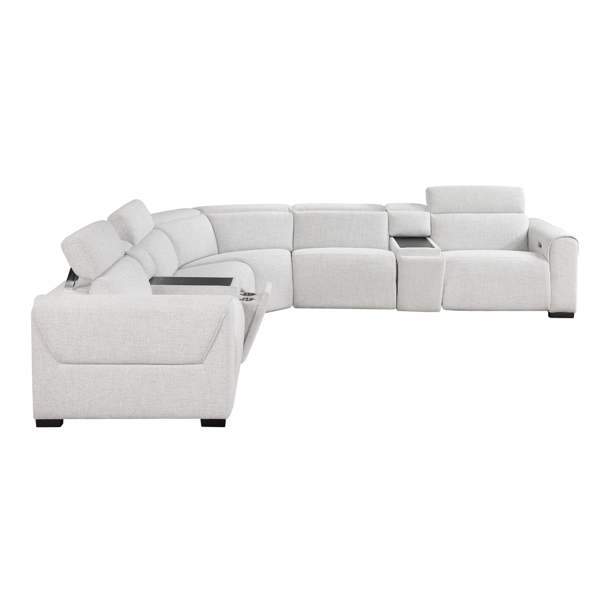 McPherson 7-Piece Modular Power Reclining Sectional with Power Headrests