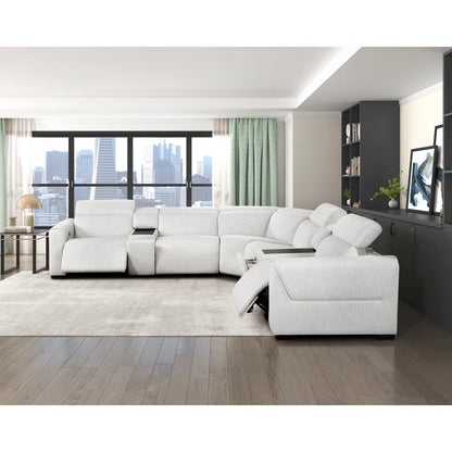 McPherson 7-Piece Modular Power Reclining Sectional with Power Headrests